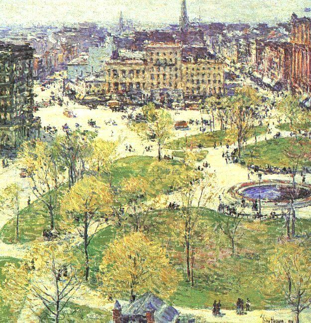 Childe Hassam Union Square in Spring china oil painting image